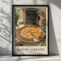 Quiche Lorraine French Food Poster, Cuisine Francaise Kitchen Wall Art, France Recipe Print