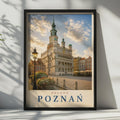 Poznan Poland Travel Poster, Old Market Square Wall Art, Polish City Print