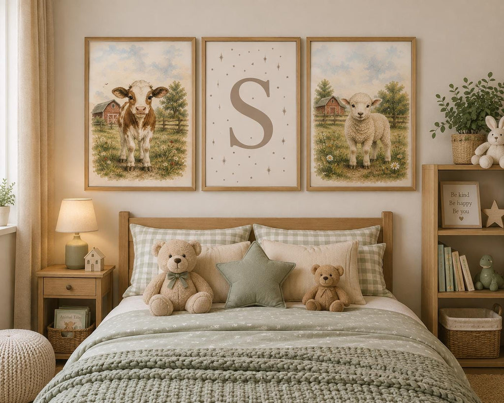 Foal Poster, Chestnut Baby Horse Watercolour Farm Art, Children's Nursery Wall Art Print