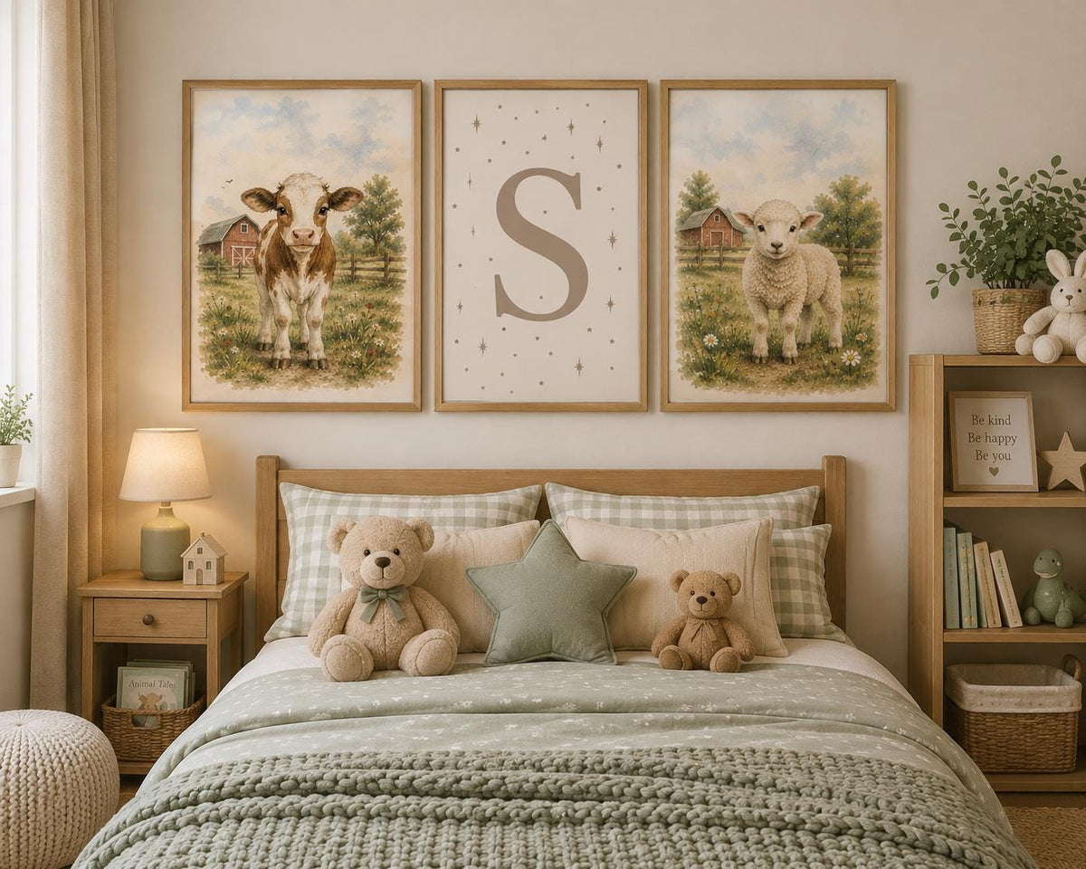 Foal Poster, Chestnut Baby Horse Watercolour Farm Art, Children's Nursery Wall Art Print