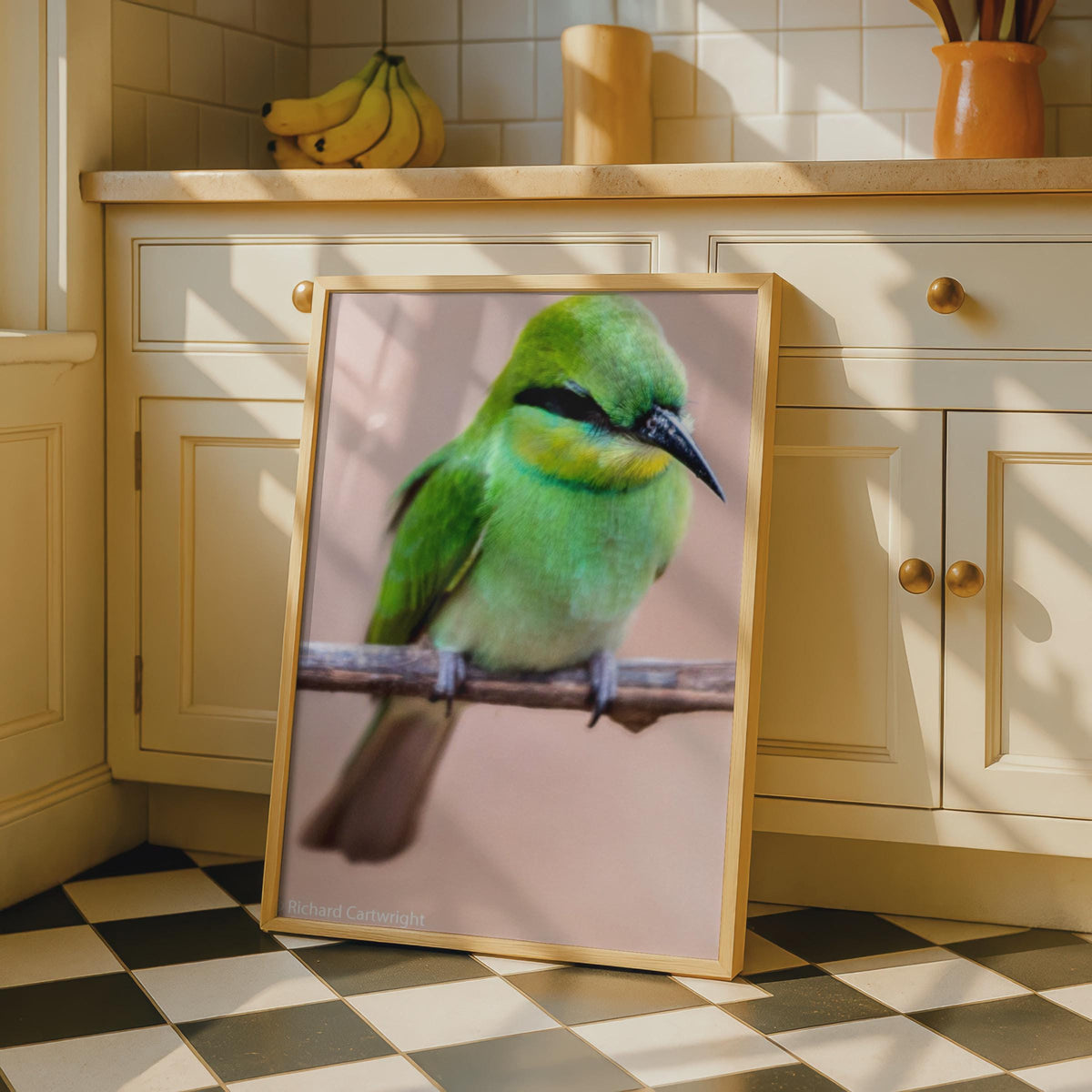 Green Bee-Eater Bird Poster, Wildlife Photography Print, Tropical Bird Wall Art