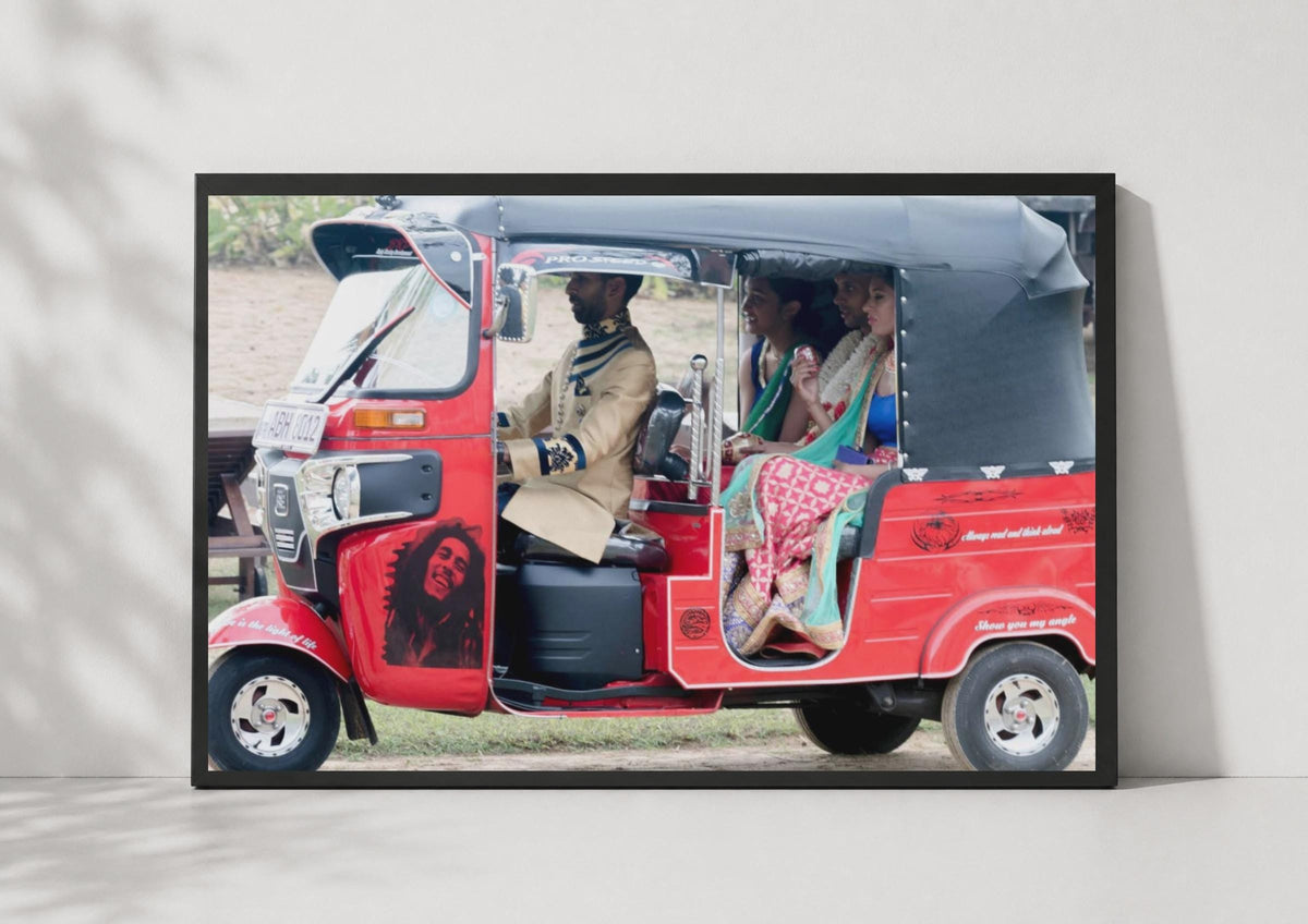 Tuk Tuk Sri Lanka Photography Poster, Colourful Street Life, Travel Wall Art Print