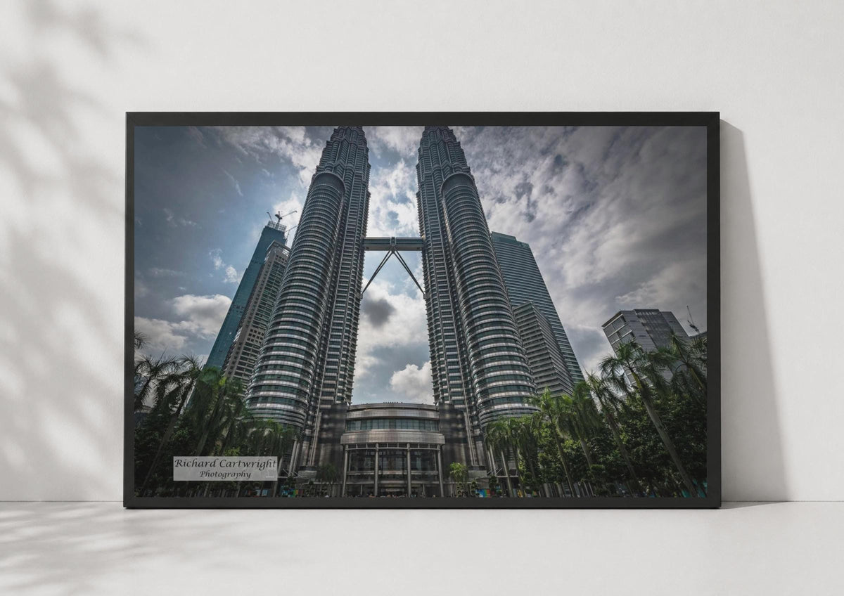 Petronas Twin Towers Poster, Kuala Lumpur Wall Art, Malaysia Skyline Photography Print