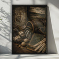 Vintage Golf Poster, Retro Golf Club Still Life Wall Art, Brown Sepia Sports Print