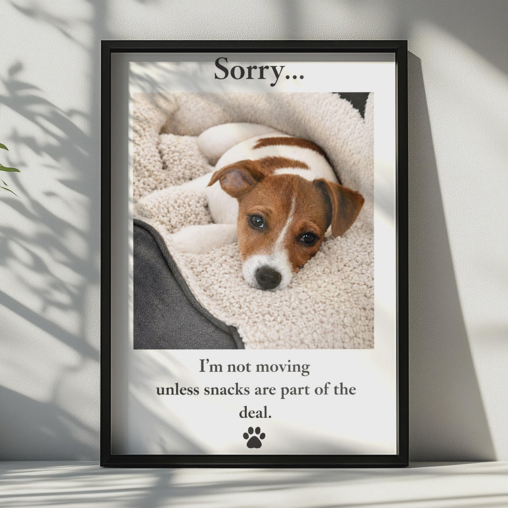 Jack Russell Terrier Funny Quote Poster, Dog Lover Wall Art, Puppy Print
