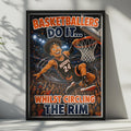Funny Basketball Poster, Basketballers Do It Humour Gift, Comic Sports Wall Art
