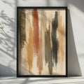 Abstract Brushstroke Poster, Earthy Tone Painting Print, Boho Living Room Decor, Warm Neutral Home Art