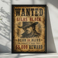 Wild West Cowboy Poster Kids Western Bedroom Wall Art Vintage Wanted Outlaw Print