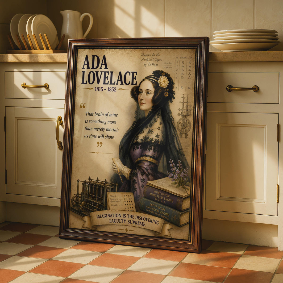 Ada Lovelace Poster, Victorian Computing Pioneer, STEM Inspiration (Print)