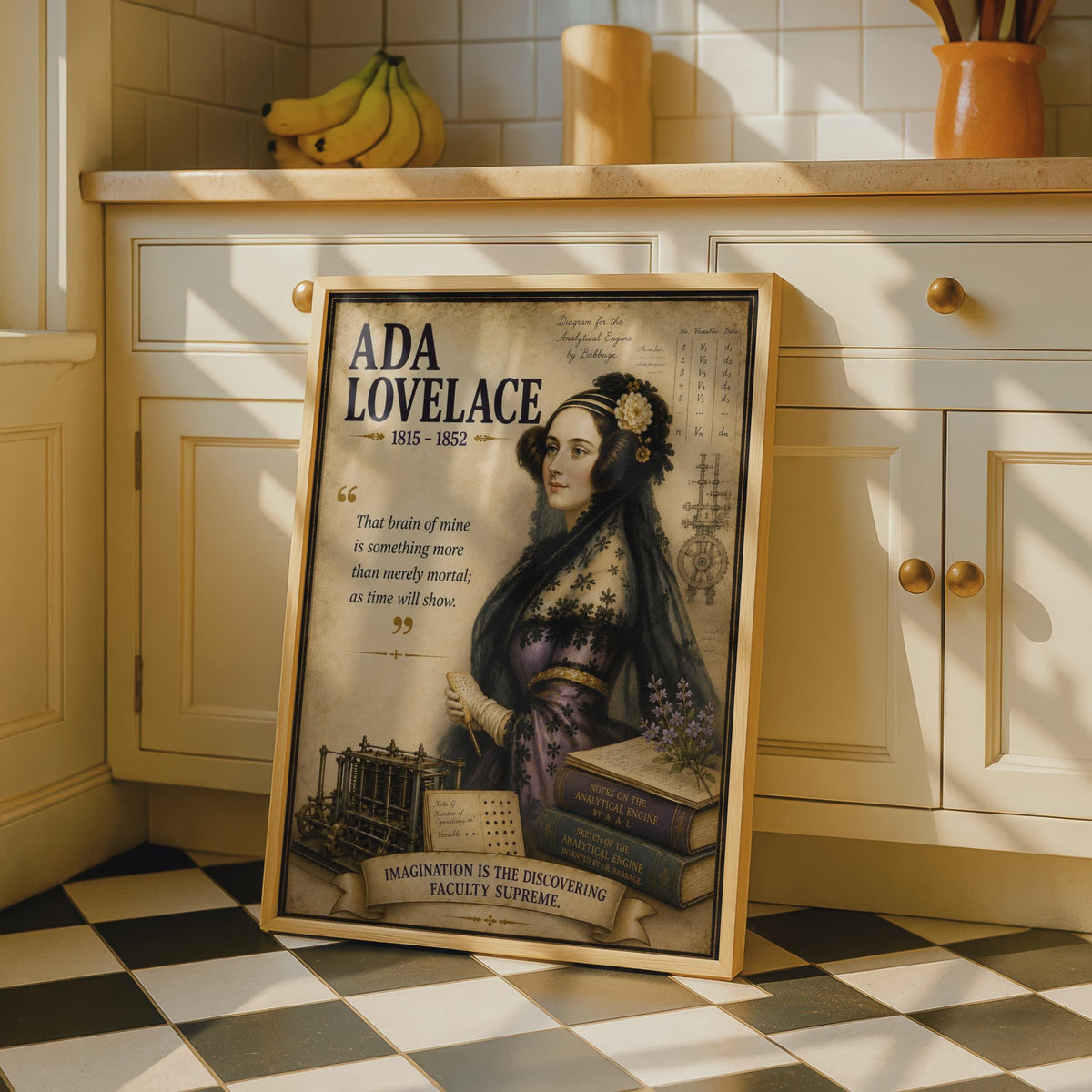 Ada Lovelace Poster, Victorian Computing Pioneer, STEM Inspiration (Print)