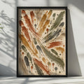 Abstract Brush Stroke Poster, Earthy Tones, Rust Ochre Olive Splatter Art (Printed to Order)