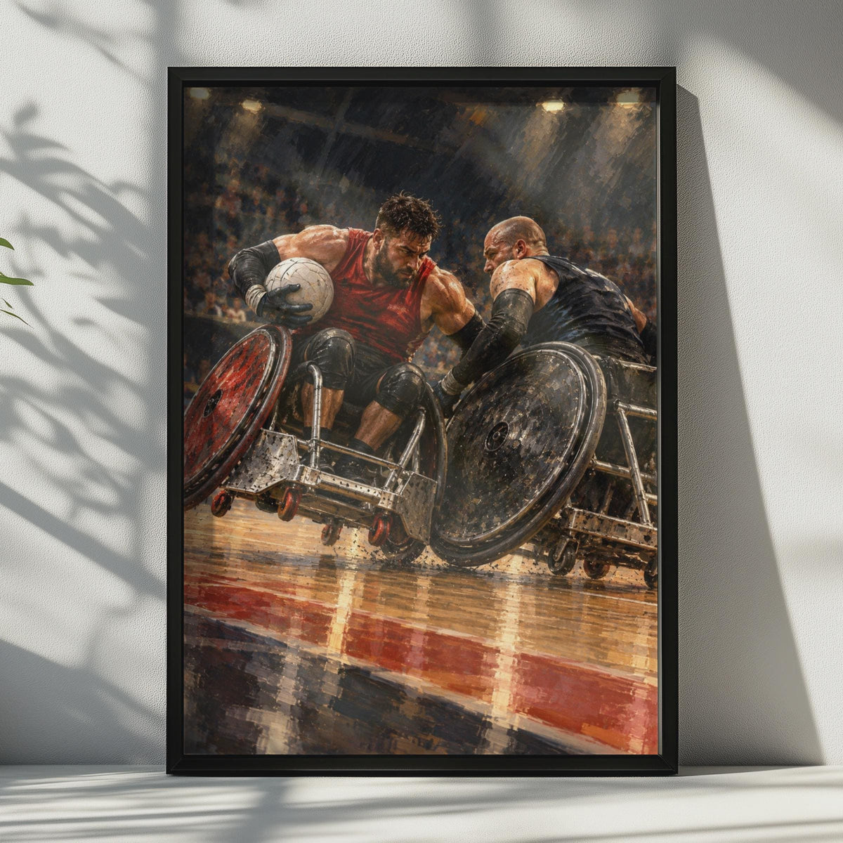Wheelchair Rugby Poster, Paralympic Sport Wall Art, Adaptive Athletics Print, Inspirational Disabled Sport, Arena Action Spor