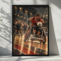 Wheelchair Rugby Poster, Paralympic Sport Wall Art, Adaptive Athletes Arena Print, Intense Action Sports Decor, Inspirational