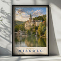 Miskolc Lillafured Travel Poster, Palota Hotel Lake, Hungarian Castle Print (Europe Architecture Decor)