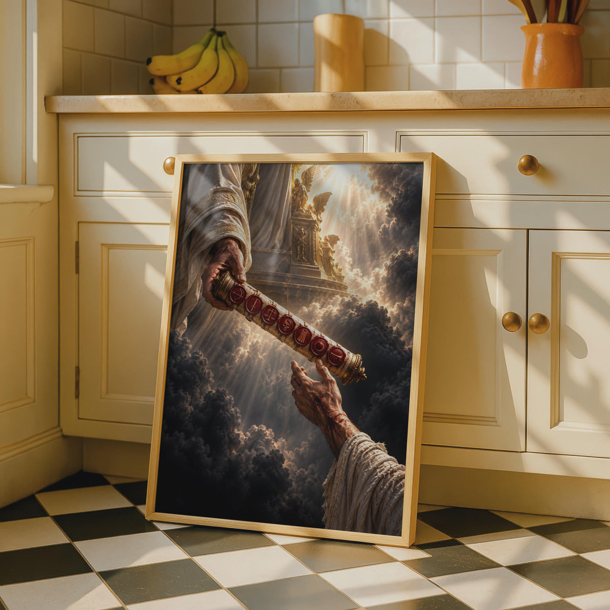 Seven Seals of Revelation Poster, Cinematic Biblical Wall Art, Apocalypse Prophecy Print