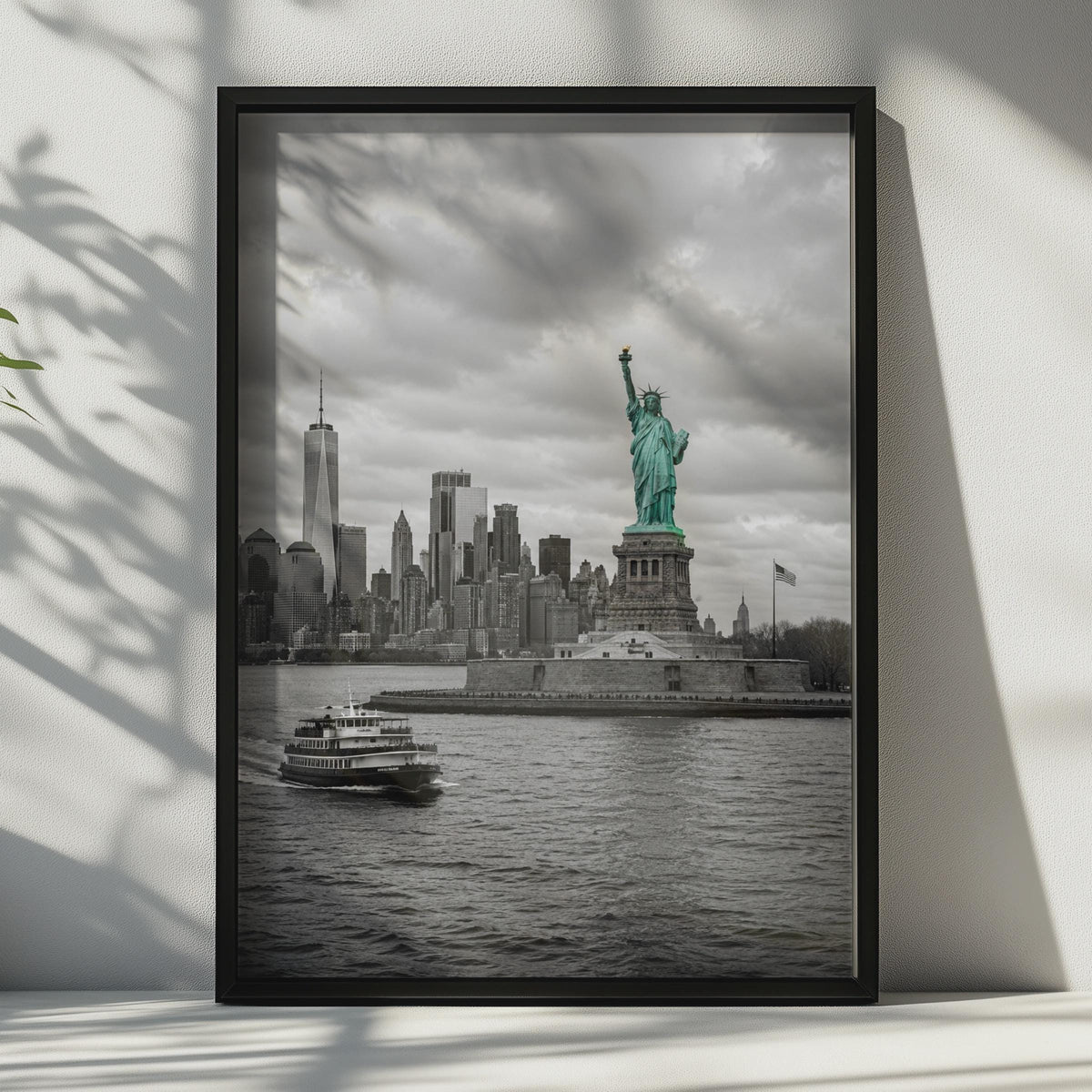 Selective Color Statue of Liberty NYC Skyline Poster Wall Art