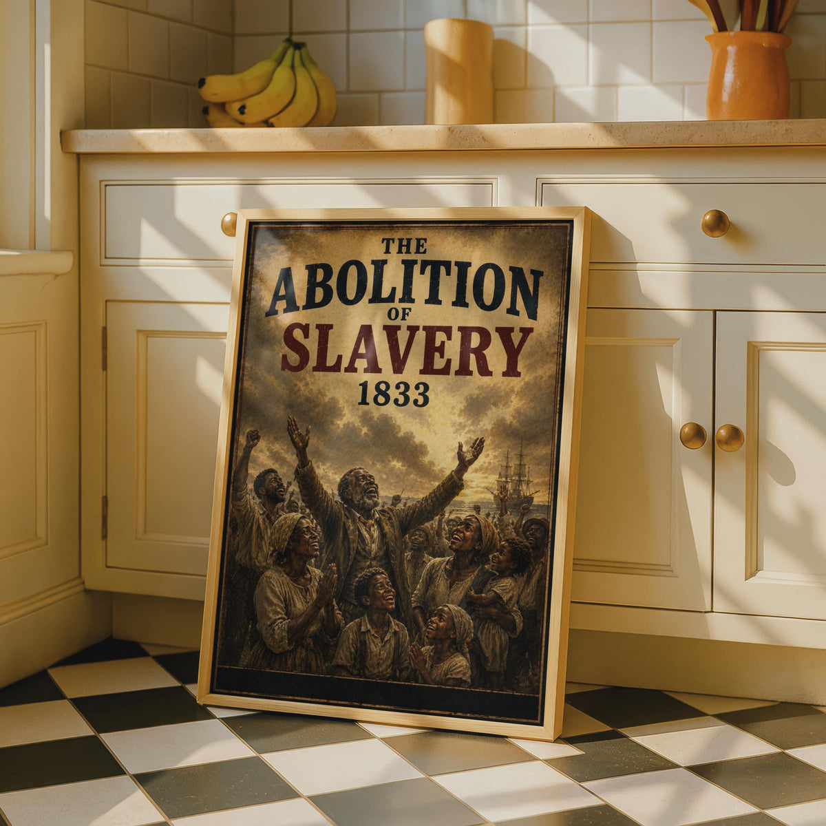 1833 Slavery Abolition Act Poster, British History Wall Art, Vintage Style Print