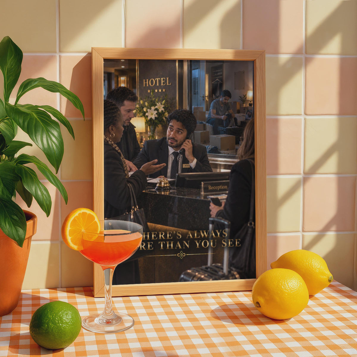 Hotel Receptionist Hidden Struggle Poster, Empathy Wall Art Print