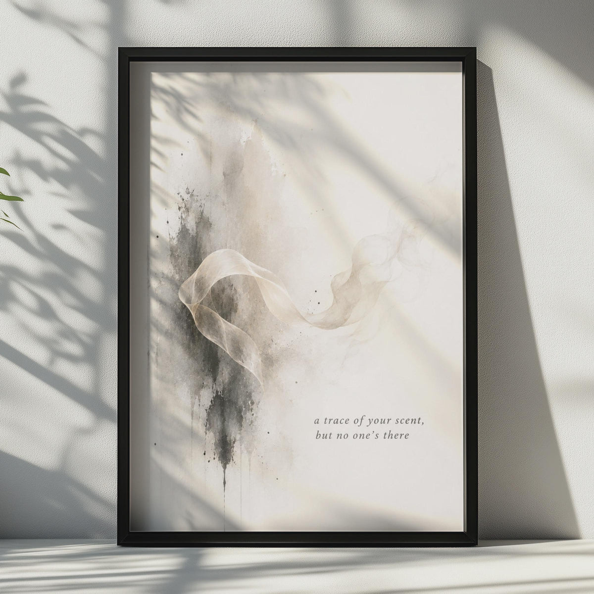 Abstract Scent Memory Poster, Contemporary Spiritual Art, Minimalist Grief Print