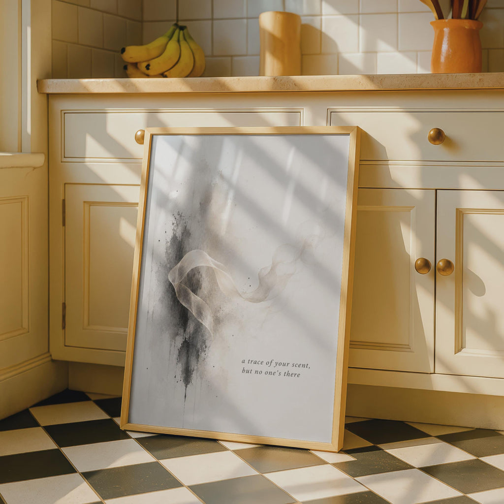 Abstract Scent Memory Poster, Contemporary Spiritual Art, Minimalist Grief Print