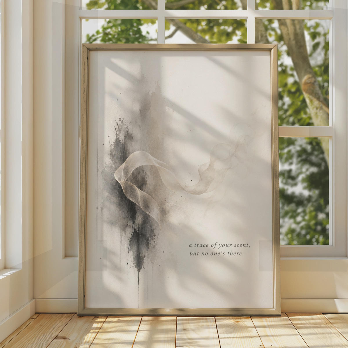 Abstract Scent Memory Poster, Contemporary Spiritual Art, Minimalist Grief Print