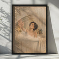 Steamy Bath Optical Illusion Poster, Trompe L'oeil Condensation Wall Art (Printed)
