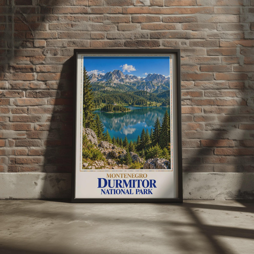 Durmitor National Park Poster, Montenegro Alpine Lake, Balkans Nature Print (Wall Art)