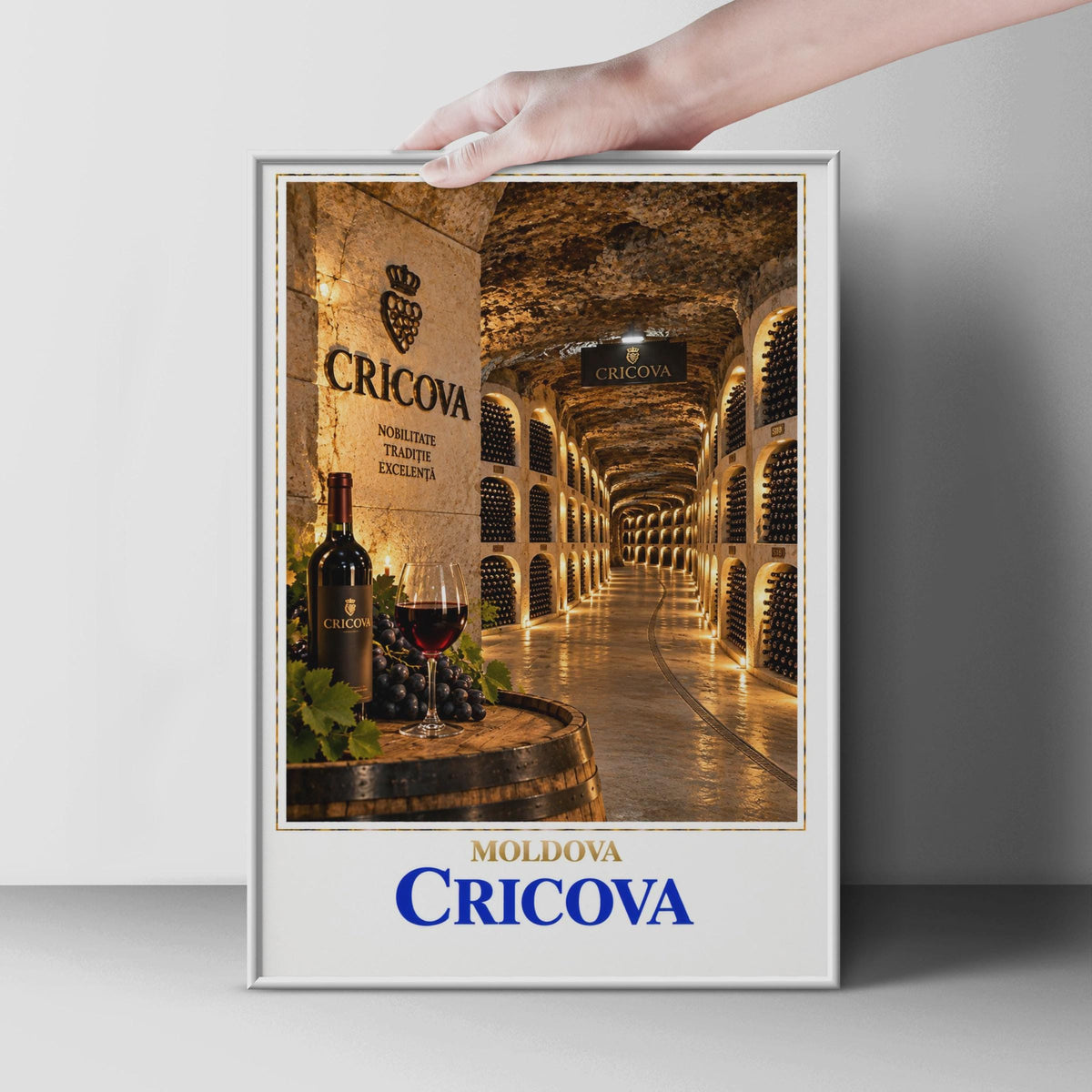 Cricova Winery Moldova Poster, Underground Wine Cellar Art, Eastern Europe Travel Print, Wine Gift