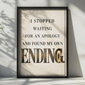 Empowerment Typography Poster, Self Healing Wall Art, Strong Woman Motivational Print