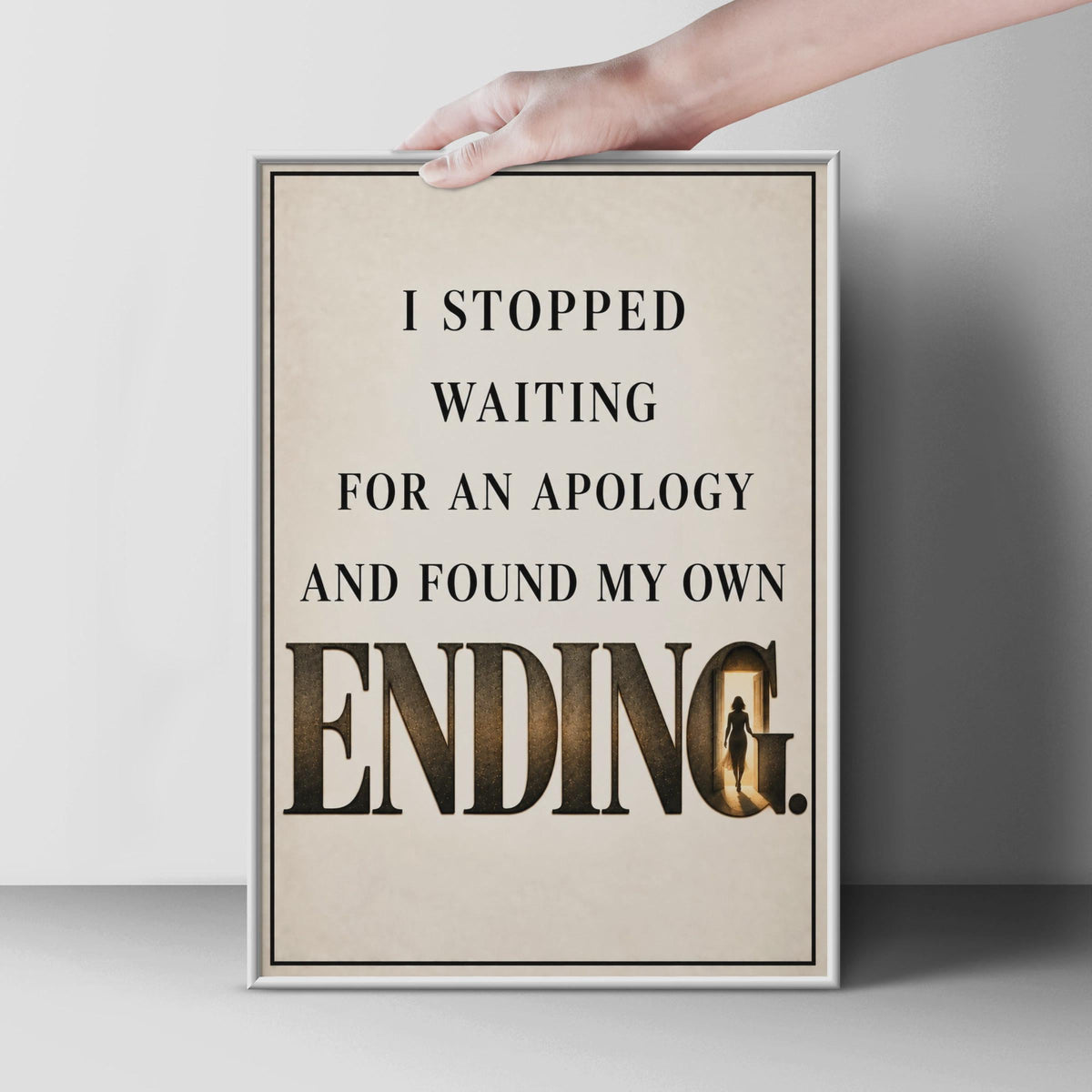 Empowerment Typography Poster, Self Healing Wall Art, Strong Woman Motivational Print