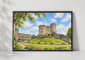 Dudley Castle Watercolour Poster, West Midlands Historic Ruins Art