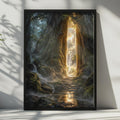 Enchanted Forest Portal Poster, Fantasy Castle Gateway Wall Art, Mystical Woodland Print (Physical Print)