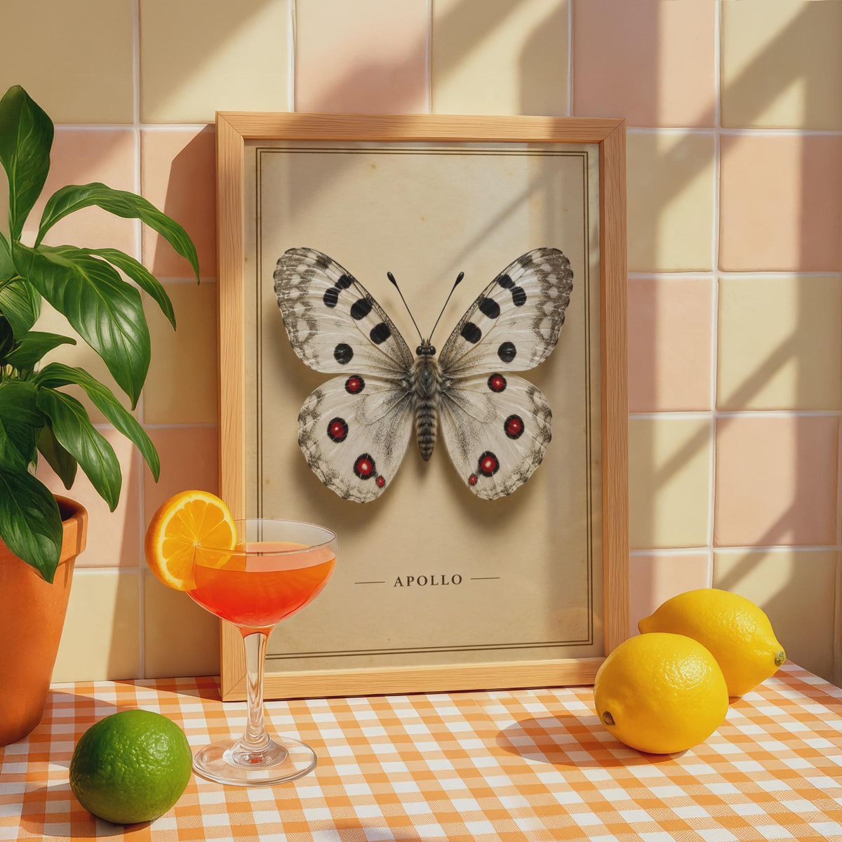 Apollo Butterfly Poster, Vintage Entomology Print, Cottagecore Nature Decor (Physical Print)